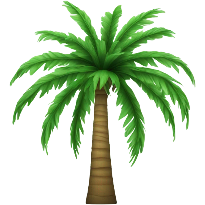 A 3d illustration of a palm tree emoji