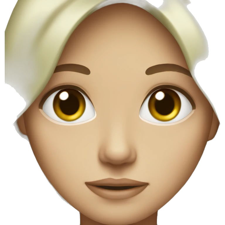 white women green eyes brown hair  emoji
