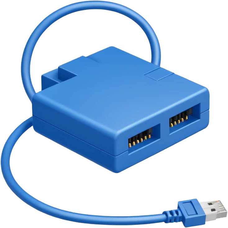 8 bit pixel art ethernet cable with RJ45 connector emoji emoji