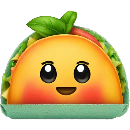 Peach in a taco emoji