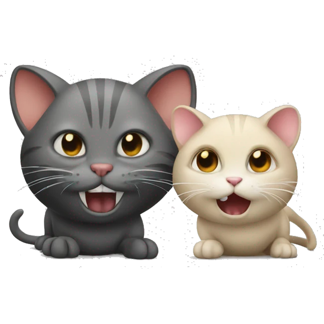 Cat vs mouse emoji