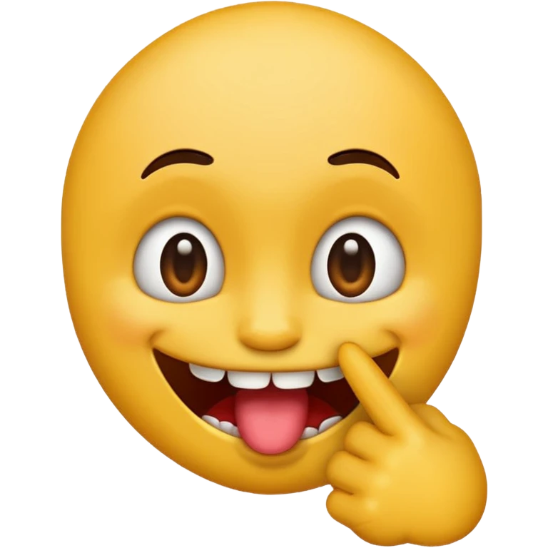 Emojis qui se mord un doigt coquin  emoji