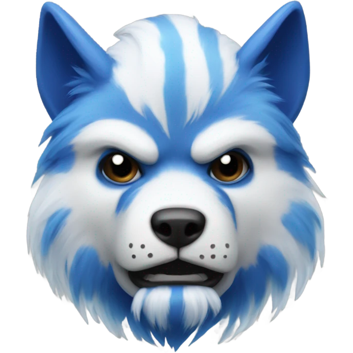 A protogen with blue and white fur emoji