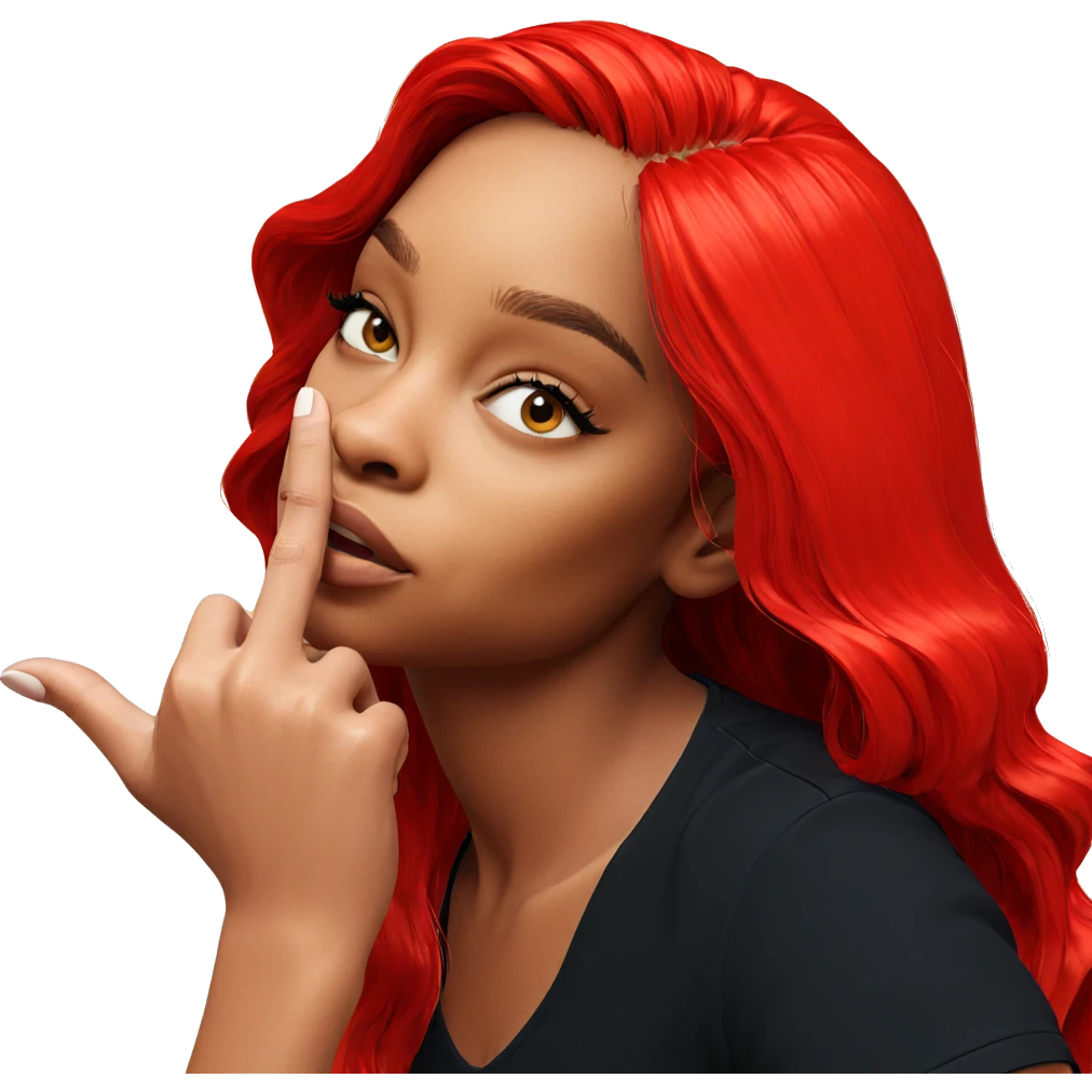 girl with long red hair emoji
