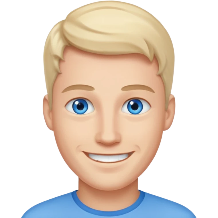 smiling men with blue eyes  emoji
