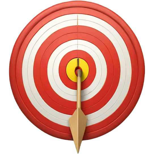 arrow in bullseye target emoji