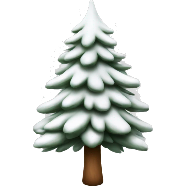  actual white fir christmas tree isolated.  emoji