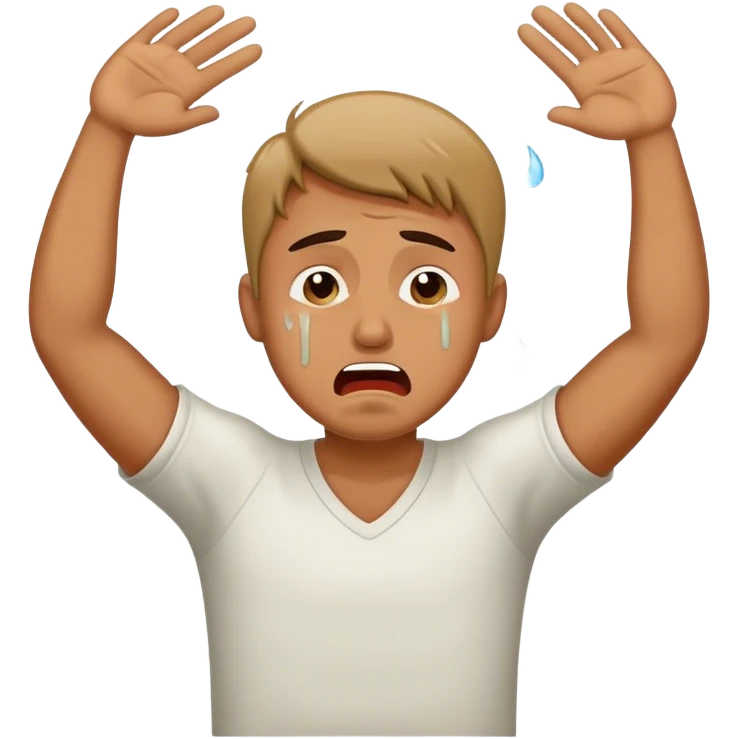 Man crying and throwing up  emoji