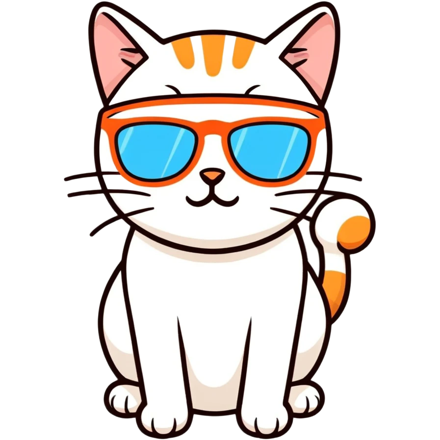 Cat with sunglasses emoji