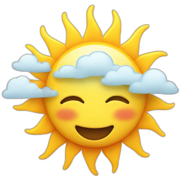 sun and cloud emoji