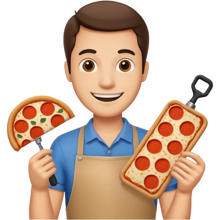 Pizza roller as a guy emoji