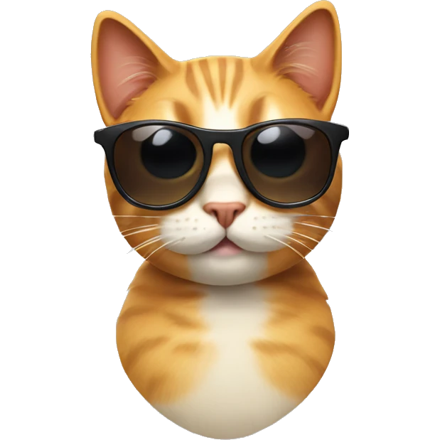 Cat with sunglasses emoji