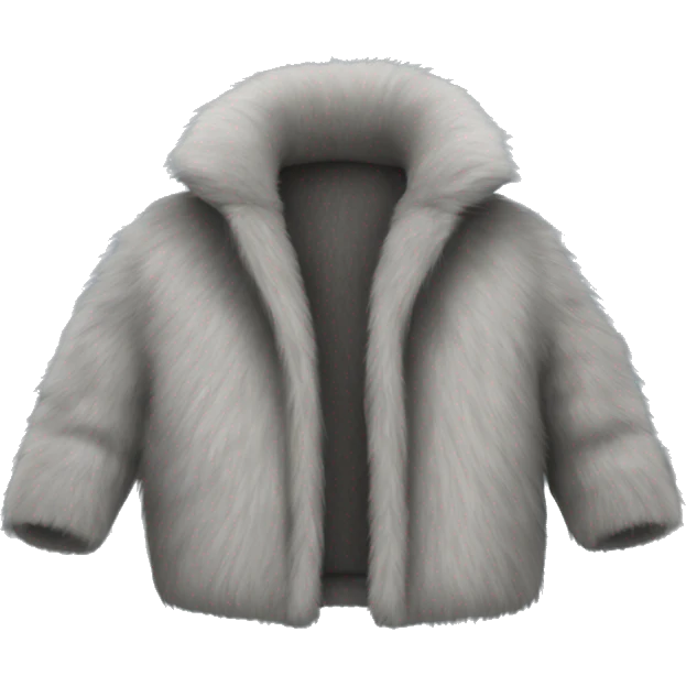 Grey fur jacket  emoji