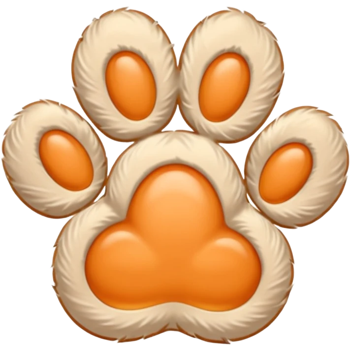a very light pale pastel orange #FFDBBB pawprint emoji