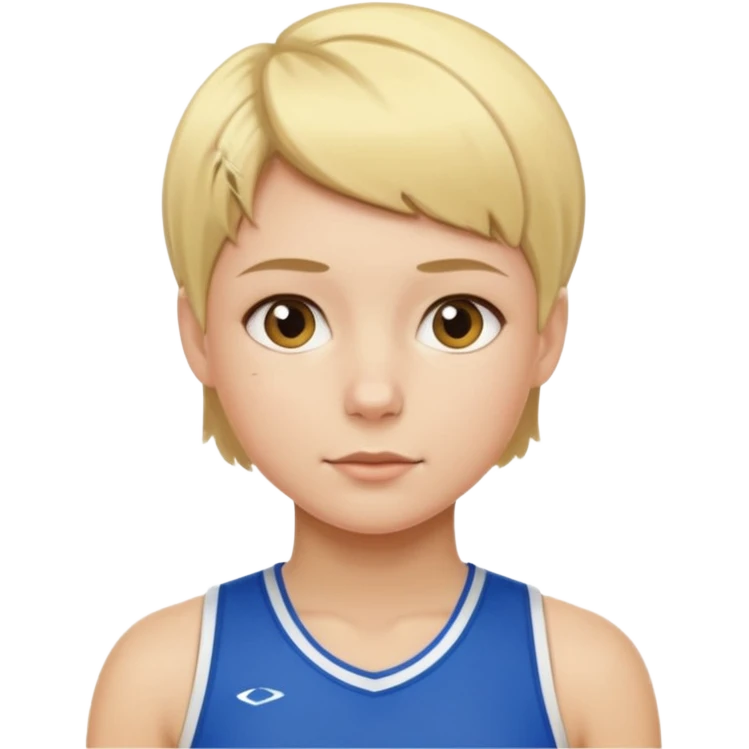 blonde short haired athlete emoji