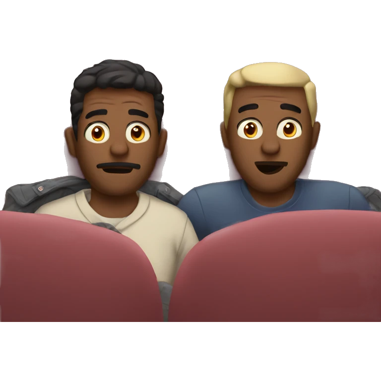 2 guys watching a movie emoji