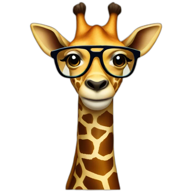 Girafe with subglasses and a necklace emoji