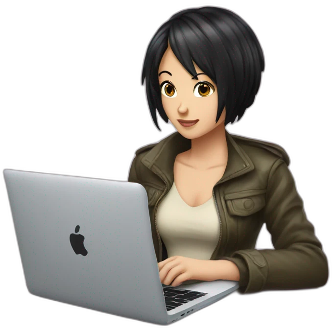 nico-robin-with-a-macbook emoji