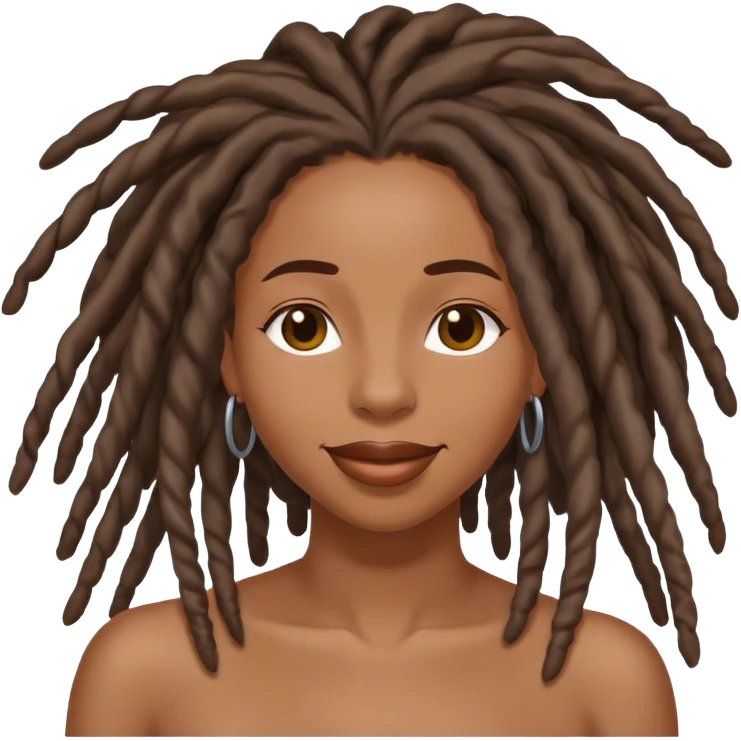 Black woman with locs don't care  emoji