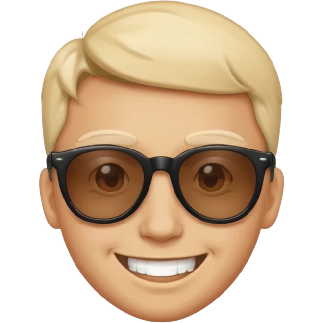 smiling with sunglasses on and a tear coming down  emoji