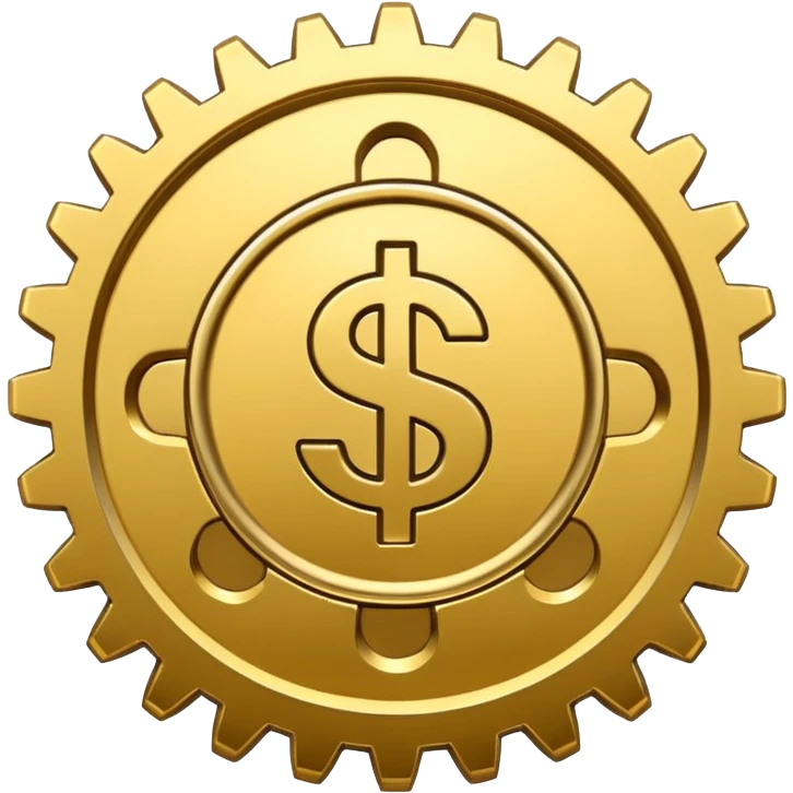 gear with dollar sign emoji