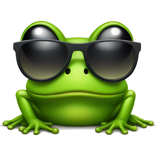 frog in sunglasses  emoji