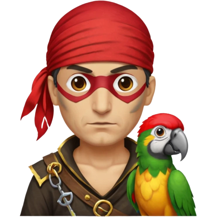 pirate and parrot emoji