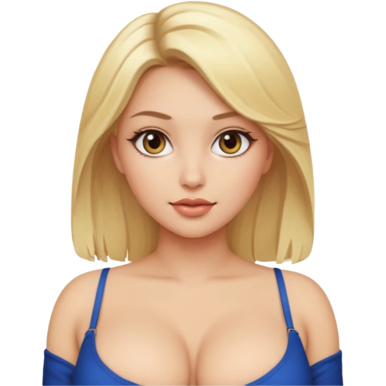 Sexy girl big breasts  Blonde emoji
