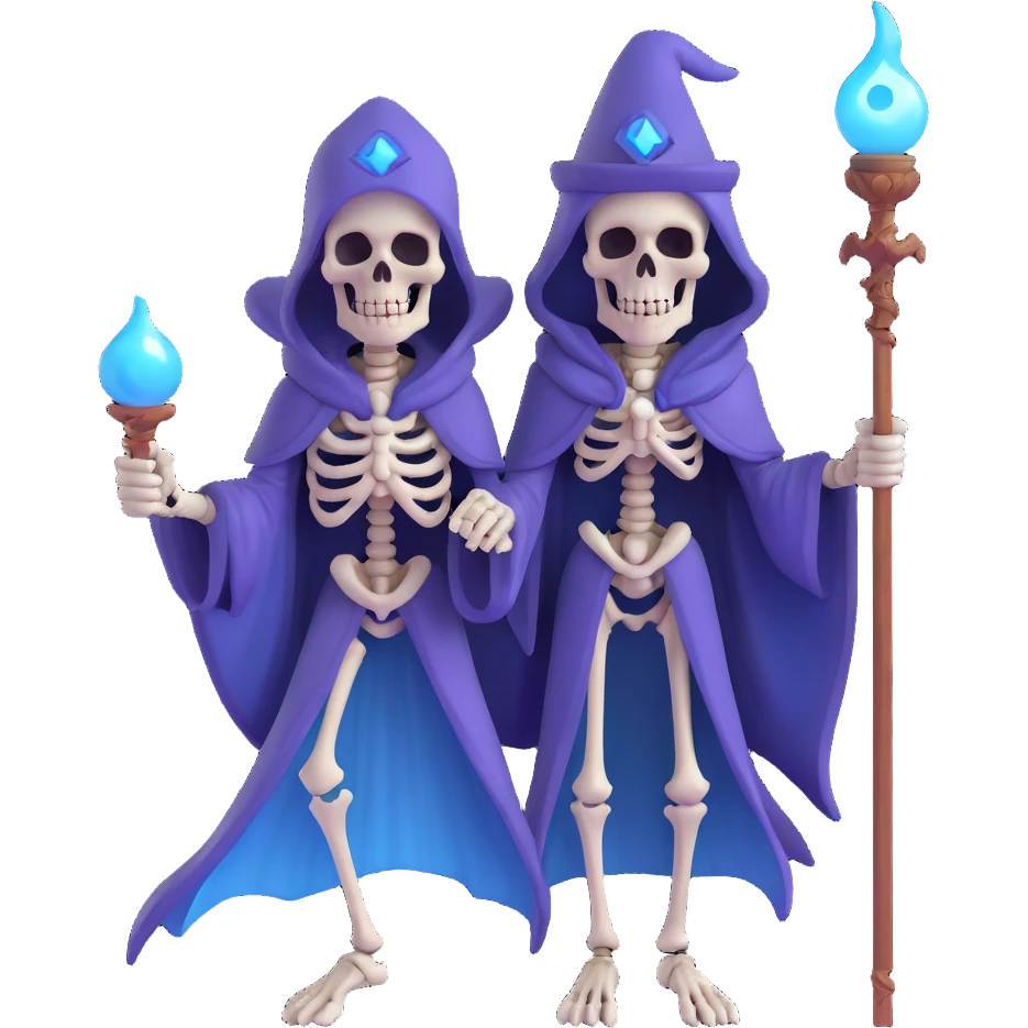 sinister skeletal lich mage with skull staff and dark magical aura emoji