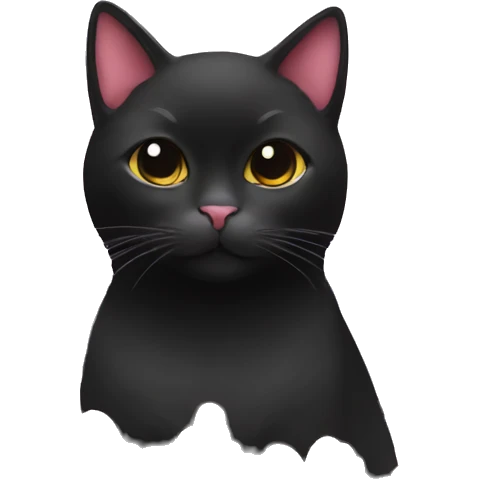 black cat with cherry blossoms  emoji