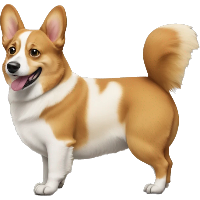 Corgi and Russel Terrior mix dog emoji