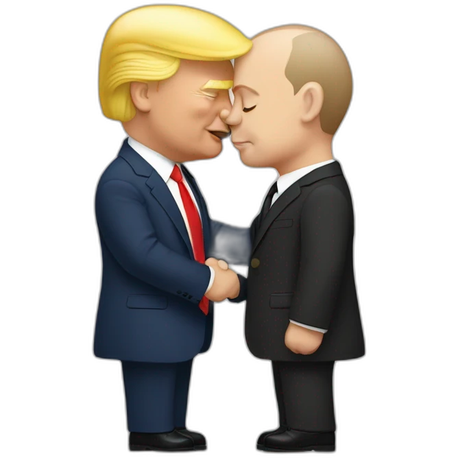 trump-and-putin-kissing,-lgbtq+ friendly, positivity, inclusiveness emoji