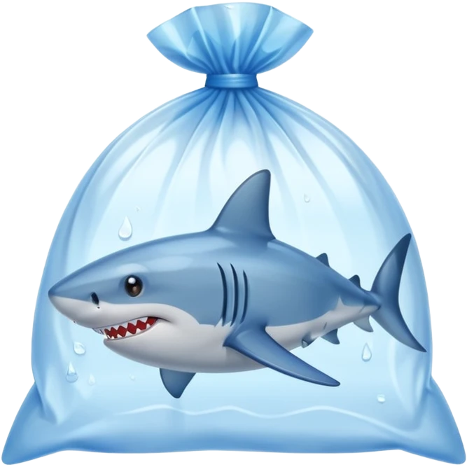 shark in plastic bag emoji