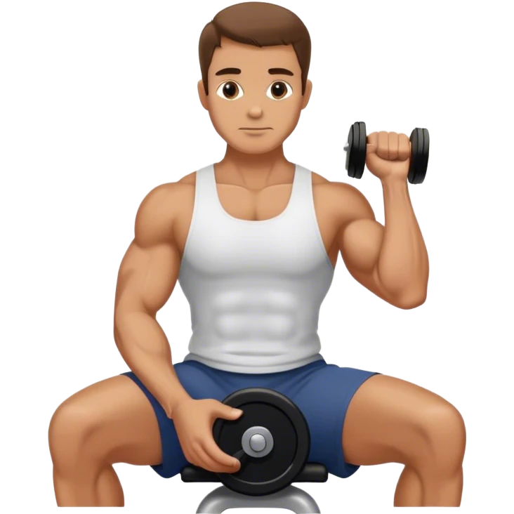 man seated weighted wrist curl emoji