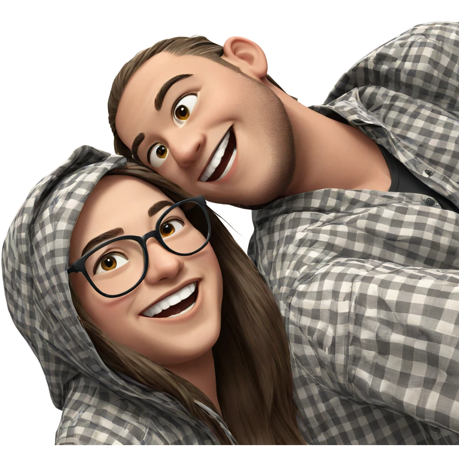 smiling boys with long hair emoji