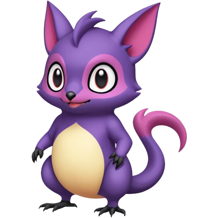 Cool cute edgy kawaii Quilava-Noibat-animal-creature-hybrid full body emoji