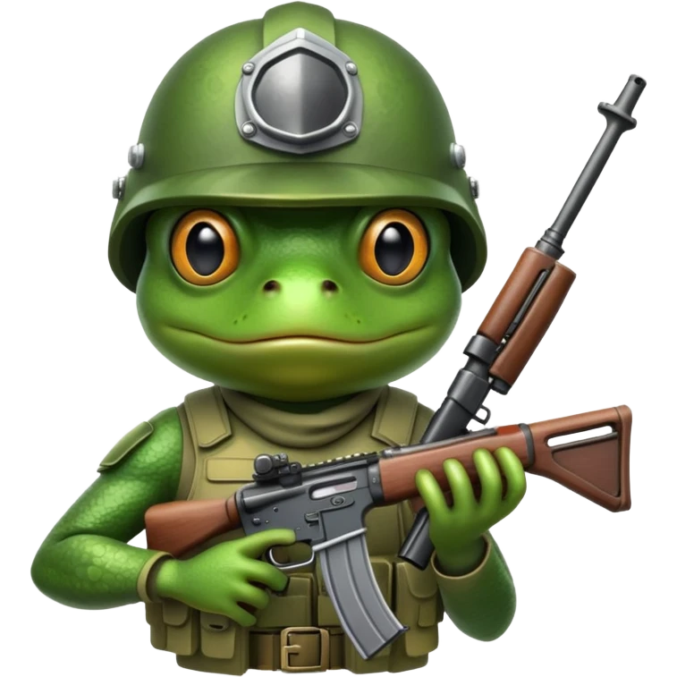 Frog in war emoji
