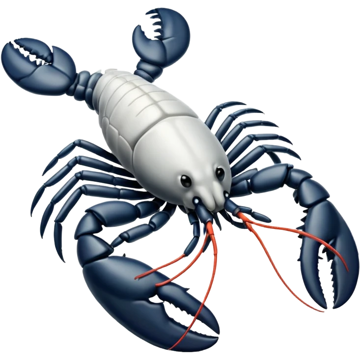 White and black white lobster  emoji