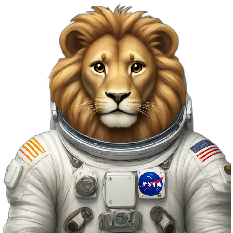 astronaut lion emoji