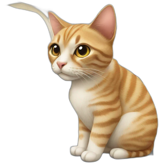 Cat over plane emoji