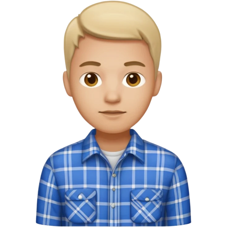 互联网程序员身穿格子衬衫，白色外轮廓秒变 emoji