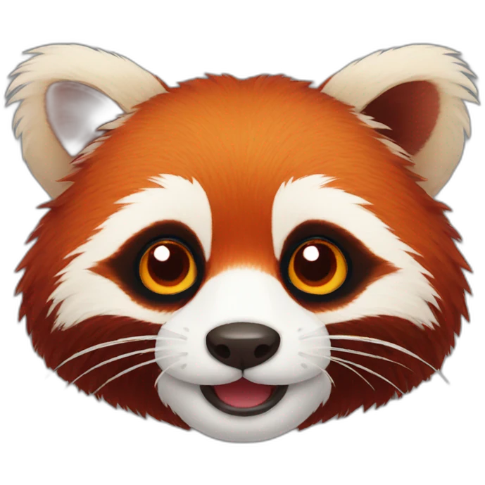 Red eyed red panda emoji