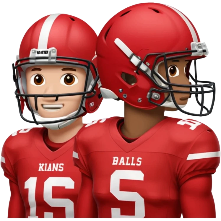 college football players helmets red  emoji
