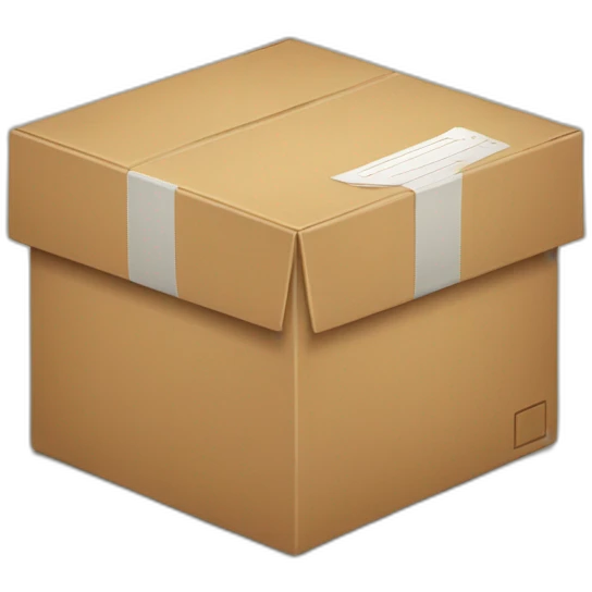 A package closed box with the word content written on it emoji