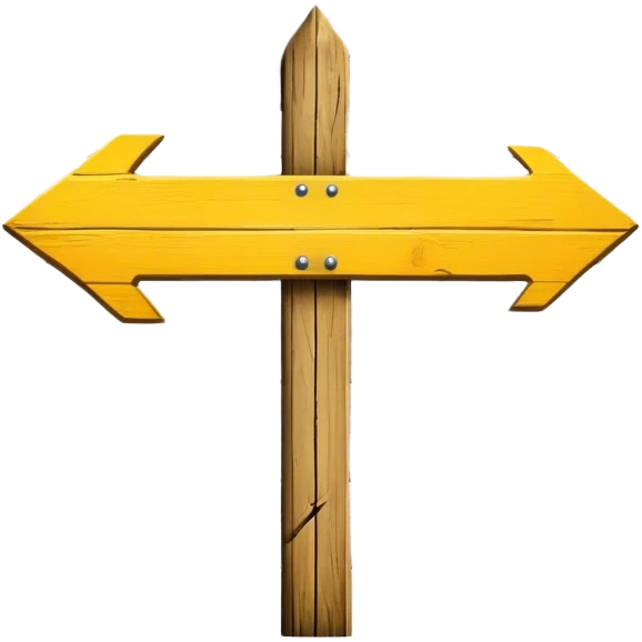 Camino de Santiago road sign with yellow arrow emoji