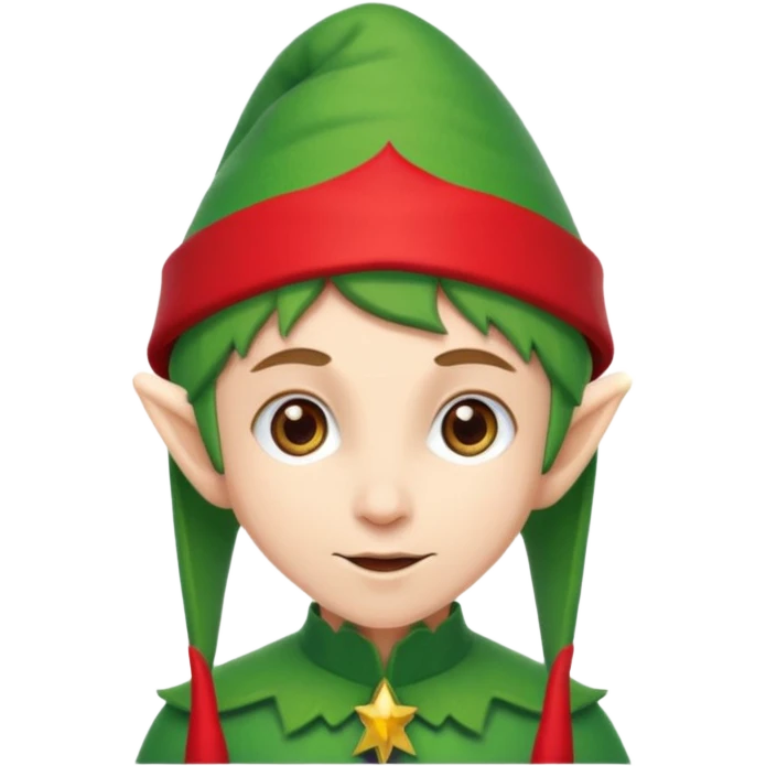 green elf with christmas hat emoji