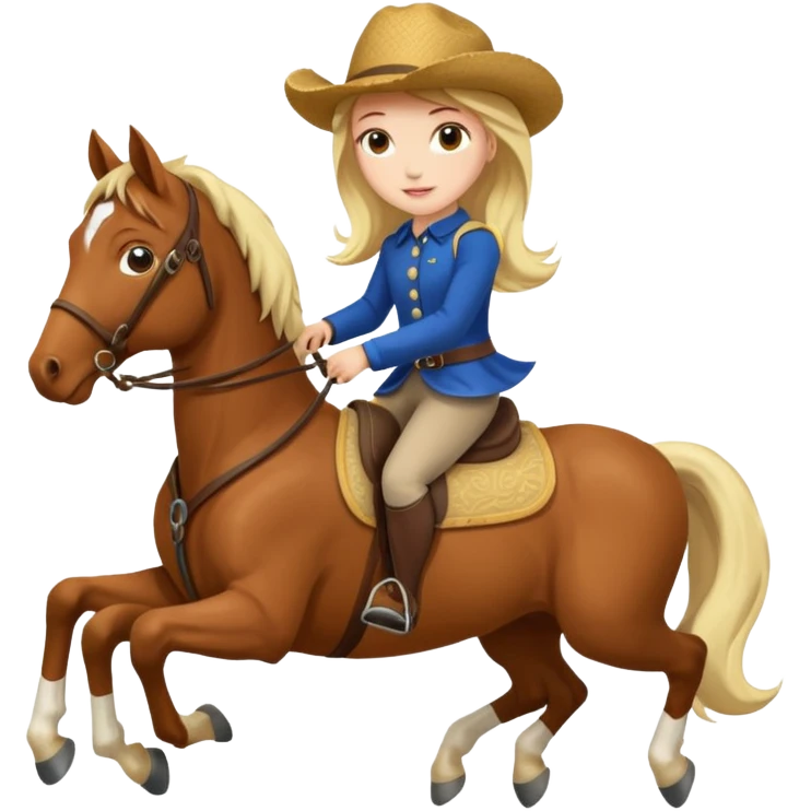 Girl riding a horse  emoji