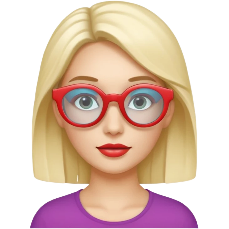 woman with 3d glasses emoji
