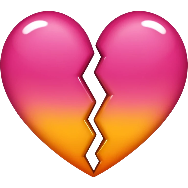 Bright yellow to orange to dark pink double gradient double heart emoji