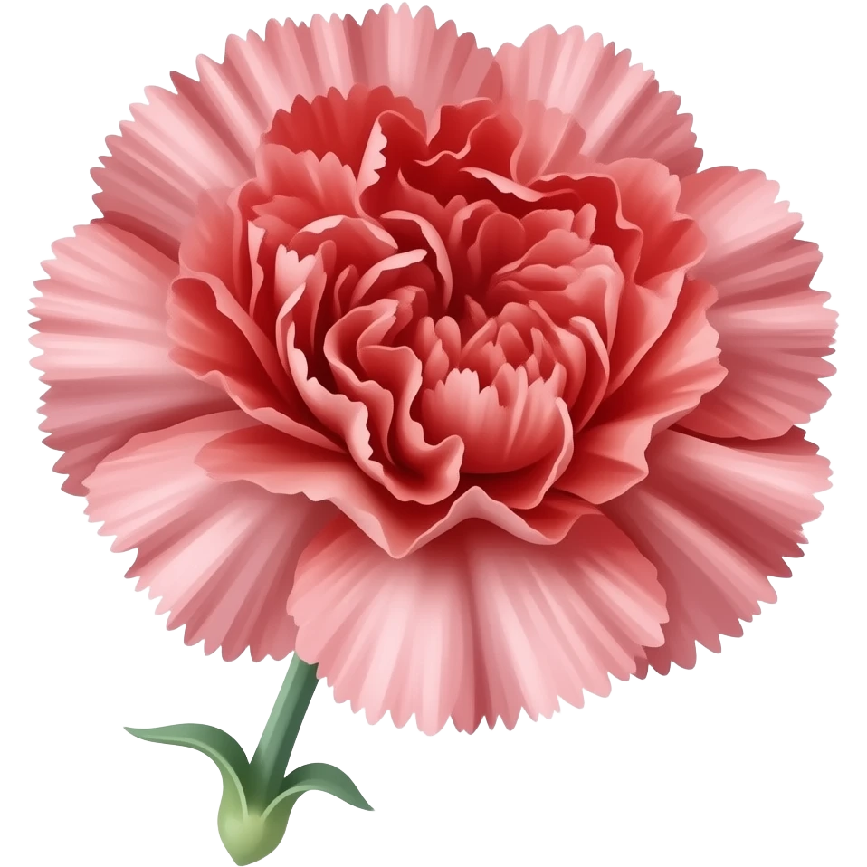 Красная гвоздика стебельком emoji